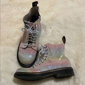 Dr Martens 1460 Pascal Youth Rainbow Iridescent Boots size 4
